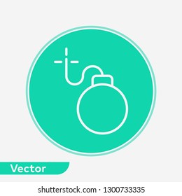 Bomb vector icon sign symbol