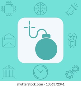 Bomb vector icon sign symbol