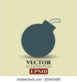 Icono o símbolo del vector de la bomba