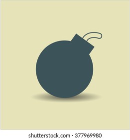 Icono o símbolo del vector de la bomba