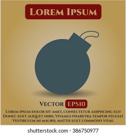 Icono o símbolo del vector de la bomba