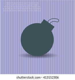 Bomb vector icon or symbol