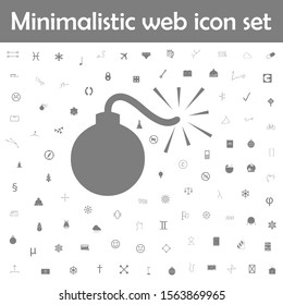 Bomb vector icon. Web, minimalistic icons universal set for web and mobile