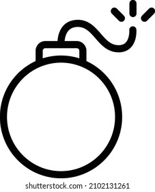 ilustración del vector de la bomba en un fondo transparente. Símbolos de calidad premium. Icono vectorial de trazo para el concepto y diseño gráfico.