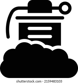 bomba   Ilustración vectorial en un fondo transparente. Símbolos de calidad superior. Iconos vectoriales de glifos para diseño de conceptos y gráficos.