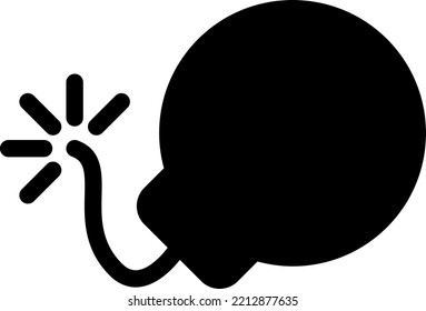 bomb  Vector illustration on a transparent background. Premium quality symmbols. Glyphs vector icons for concept and graphic design. 

