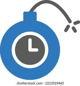 bomba   Ilustración vectorial en un fondo transparente. Símbolos de calidad superior. Iconos vectoriales de glifos para diseño de conceptos y gráficos. 
