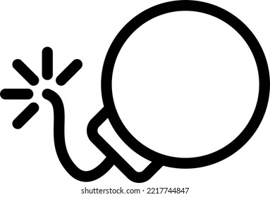 Bomb Vector illustration on a transparent background.Premium quality symmbols.Stroke vector icons for concept and graphic design.