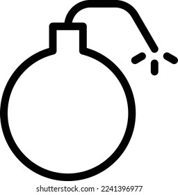 bomb  Vector illustration on a transparent background. Premium quality symmbols. Thin line vector icons for concept and graphic design.