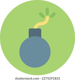 Bombe, Vektorgrafik auf transparentem Hintergrund. Hochwertige Symbole. Zeilenfarbige Vektorsymbole für Konzept und Grafikdesign.