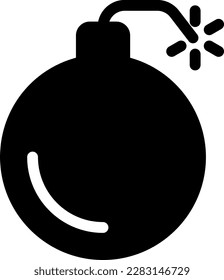 bomb Vektorgrafik auf transparentem Hintergrund.Symbole in Premium-Qualität.Glyphen Vektorsymbole für Konzept und Grafikdesign.