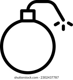 bomb Vector illustration on a transparent background. Premium quality symmbols. Thin line vector icons for concept and graphic design. 
