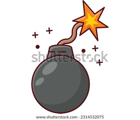bomb Vector illustration on a transparent background. Premium quality symmbols. Vector line flat icons for concept and graphic design.