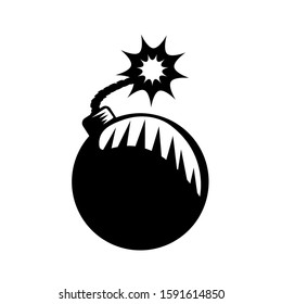 Bomb vector illustration. Scribble drawing isolated on white background