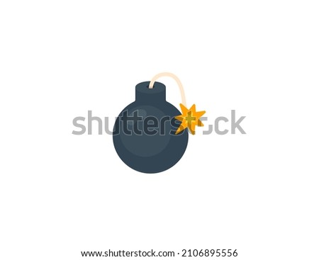 Bomb vector isolated icon. Emoji illustration. Bomb vector emoticon