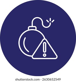 Design des Kreissymbols der Bombenvektorlinie