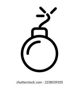 Bomb Vector Line Icon Design