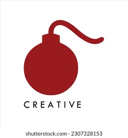 Icono de diseño del logotipo del vector de la bomba