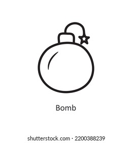 Ilustración de diseño de iconos del vector de la bomba. Símbolo de juego en el fondo blanco Archivo EPS 10