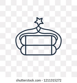 Bomb vector outline icon isolated on transparent background, high quality linear Bomb transparency concept can be used web and mobile