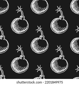 Bombenvektornahtloses Muster für Druck- oder Webdesign