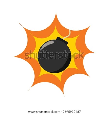bomb vektor logo icon design