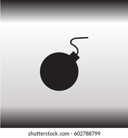 Bomb vintage vector icon