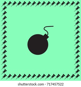 Bomb vintage vector icon