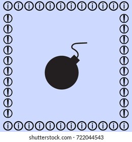 Bomb vintage vector icon