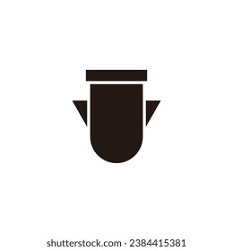 bomb  war geometric symbol simple logo vector