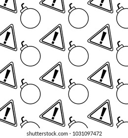 bomb warning alert error sign pattern image