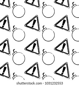 bomb warning alert error sign pattern image