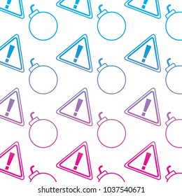 bomb warning alert error sign pattern image
