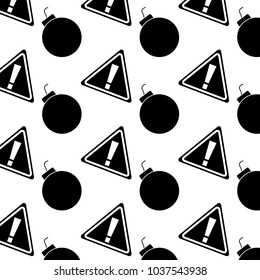 bomb warning alert error sign pattern image