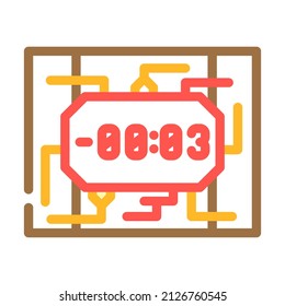 vector de icono de color de arma de bomba. signo de arma de bomba. ilustración de símbolo aislado