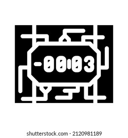 bomb weapon glyph icon vector. bomb weapon sign. isolated contour symbol black illustration