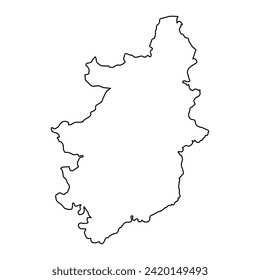 Bombali District map, administrative division of Sierra Leone. Vector illustration.