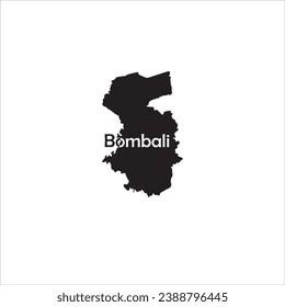 Bombali map and black lettering design on white background