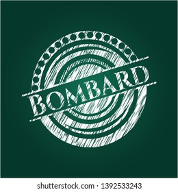 Bombard with chalkboard texture. Vector Illustration. Detailed.