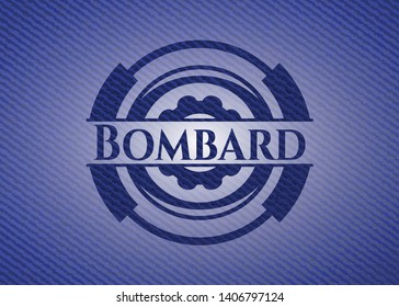 Bombard with denim texture. Vector Illustration. Detailed.