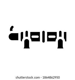 bombard weapon glyph icon vector. bombard weapon sign. isolated contour symbol black illustration