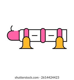 bombard weapon line icon vector. bombard weapon sign. isolated symbol illustration