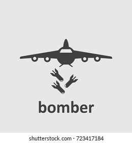 bombardment. vector on the grey background.