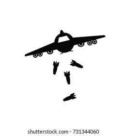 bombardment. vector on the grey background.