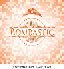Bombastic orange mosaic emblem
