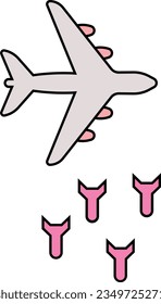 bomber air force military plane aircraft Outline