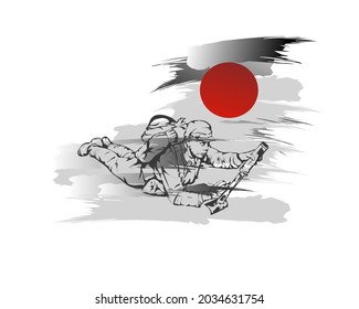 ilustración artística vectorial del ejército de bombarderos, que puede utilizarse como afiche, decoración, ropa y otros 