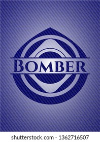 Bomber badge with jean texture