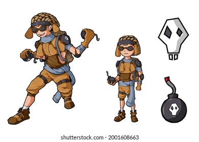 Bomber boy character game design
