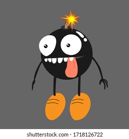 Bomber Head Funny Black Icon Vector